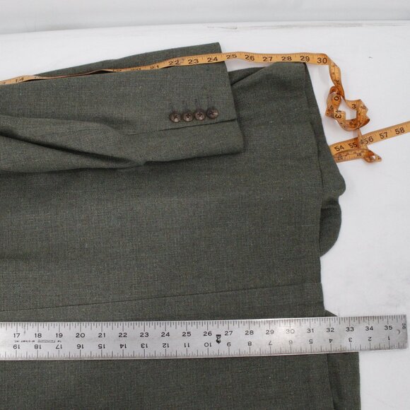 VTG Paul Stuart Sport Coat Mens 44 Medium long Silk Hopsack deconstructed patch - Picture 7 of 16